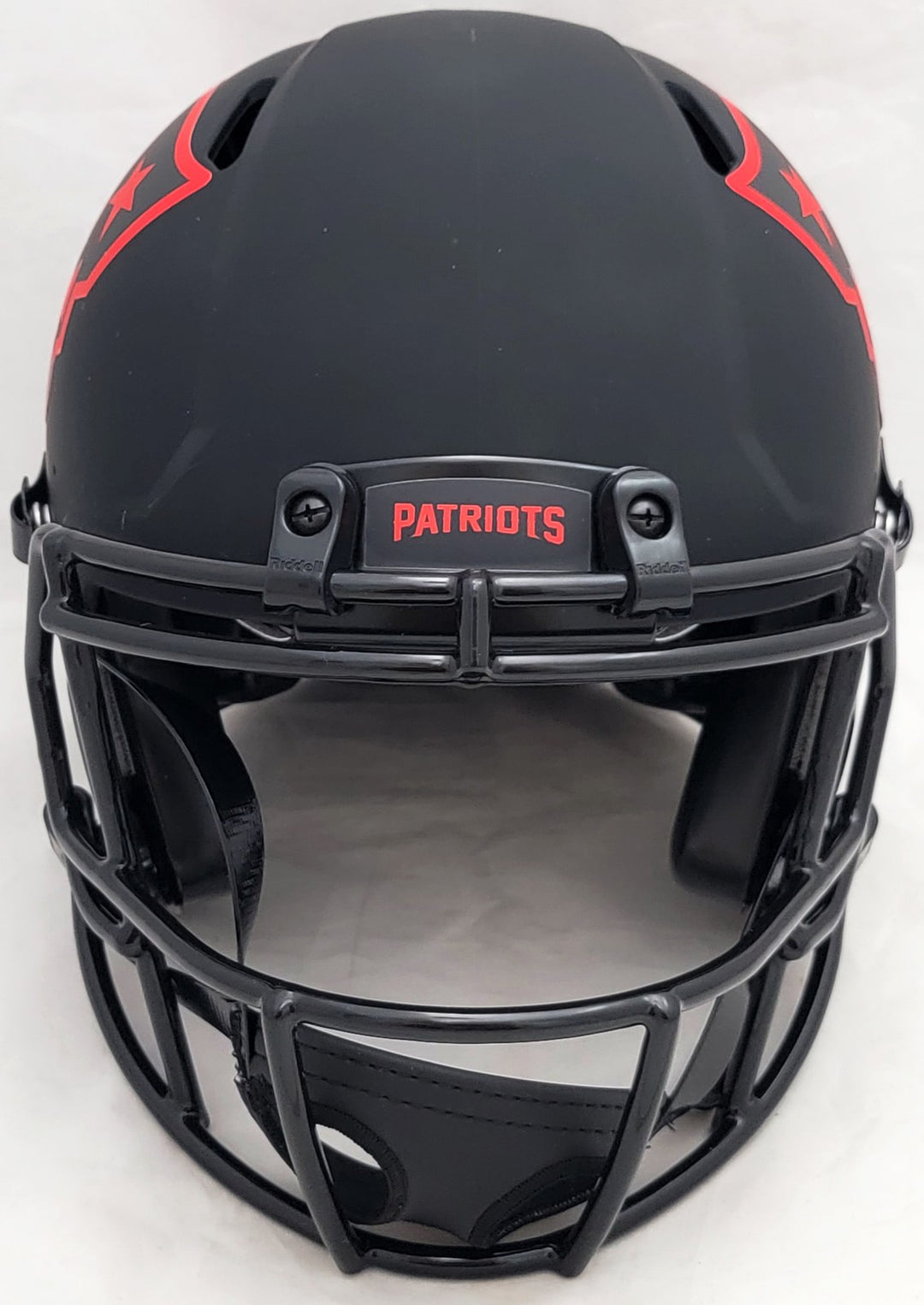 Mac Jones Auto Patriots Eclipse Black Full Size Authentic Speed Helmet Beckett