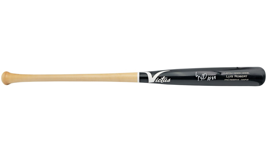 Luis Robert Jr Auto Black Blonde Victus Player Model Baseball Bat White Sox BAS