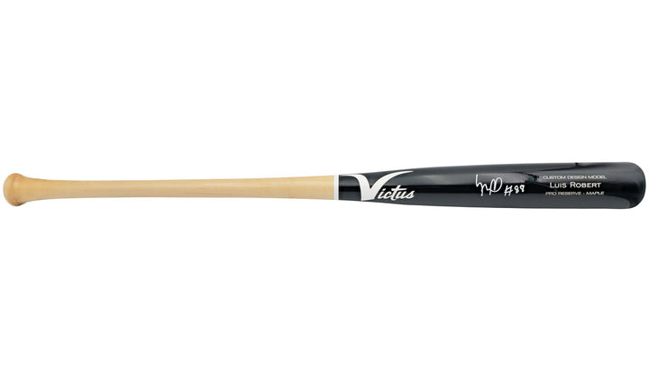 Luis Robert Jr Auto Black Blonde Victus Player Model Baseball Bat White Sox BAS