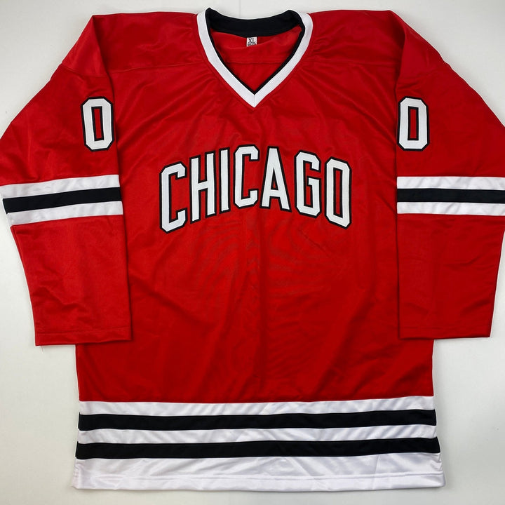 Autographed/Signed Chevy Chase Clark Griswold Vacation Red Jersey BAS COA
