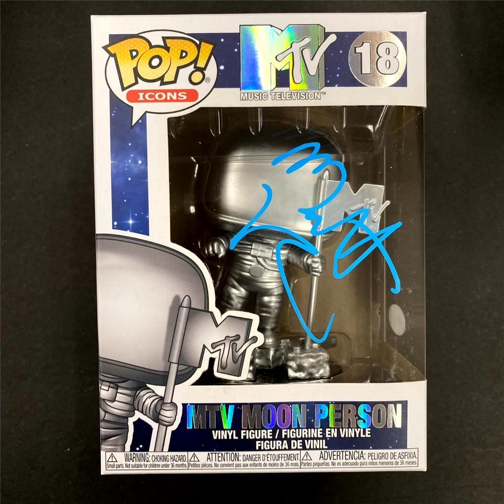 Matt Pinfield signed MTV Moon Man Silver Funko Pop! 18 autograph ~ JSA