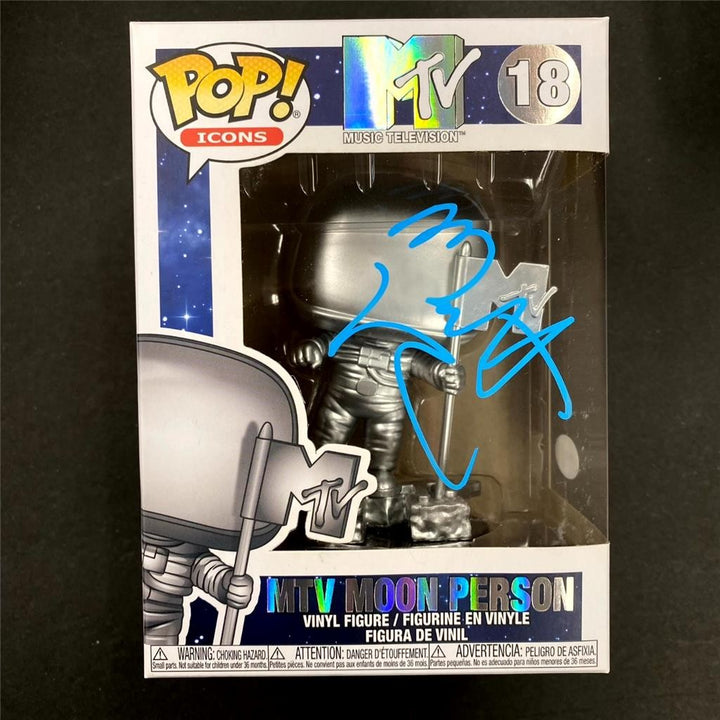 Matt Pinfield signed MTV Moon Man Silver Funko Pop! 18 autograph ~ JSA