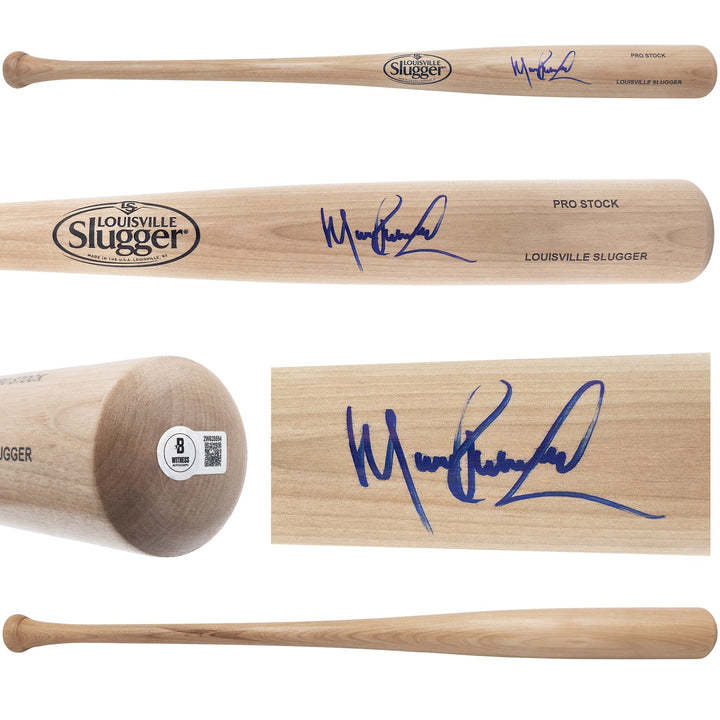 Manny Ramirez Signed Blonde L Slugger Pro Stock Baseball Bat Red Sox Beckett Wit