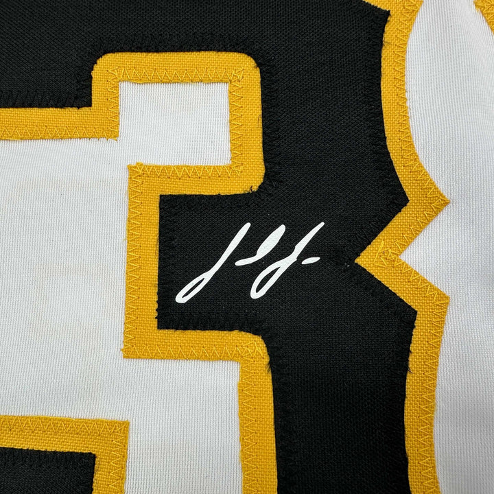 Facsimile Autographed Jared Jones Pittsburgh White Reprint Jersey Size Men's XL