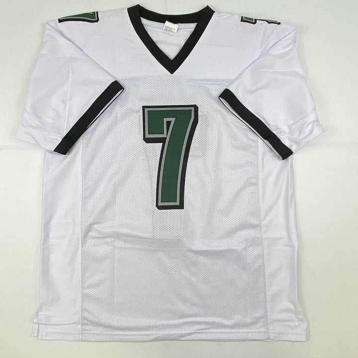 Autographed/Signed MICHAEL MIKE VICK Philadelphia White Jersey PSA COA