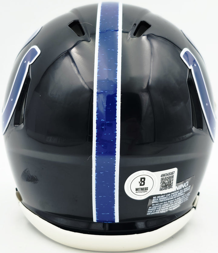 Jonathan Taylor Signed Colts 2023 Alternate Black Speed Mini Helmet Beckett Wit