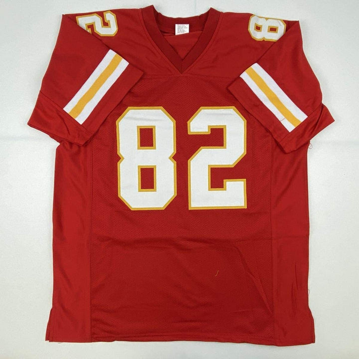 Autographed/Signed DWAYNE BOWE Kansas City Red Football Jersey JSA COA Auto
