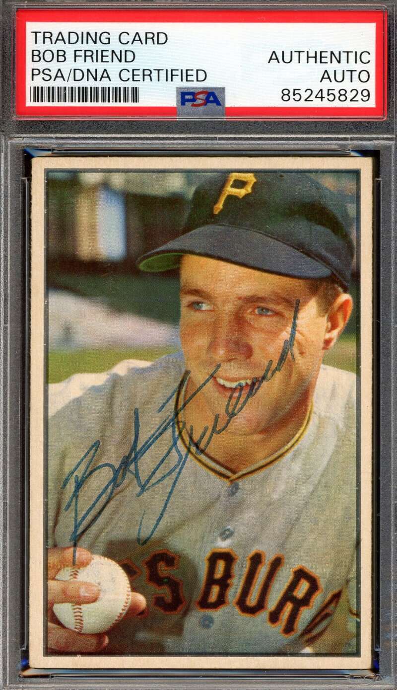 Bob Friend PSA DNA Signed 1953 Bowman Color Autograph