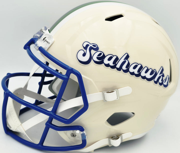 Rashid Shaheed Signed Seahawks Cream Retro Full Size Speed Replica Helmet MCS