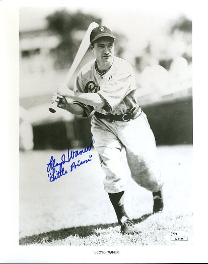 Lloyd Waner Signed Jsa Certed 8x10 Photo Autograph
