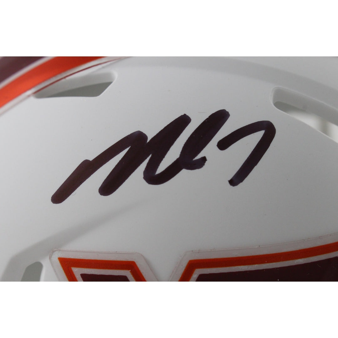 Michael Vick Autographed Virginia Tech Hokies Mini Helmet Beckett Witness 49869