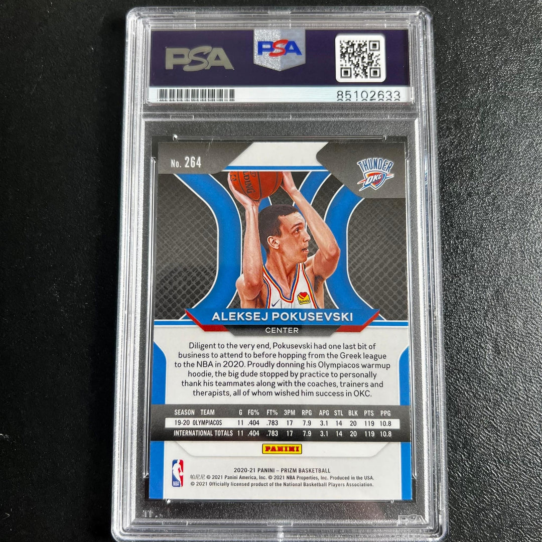 2020-21 Panini Prizm #264 Aleksej Pokusevski Signed Card AUTO PSA Slabbed RC Thu