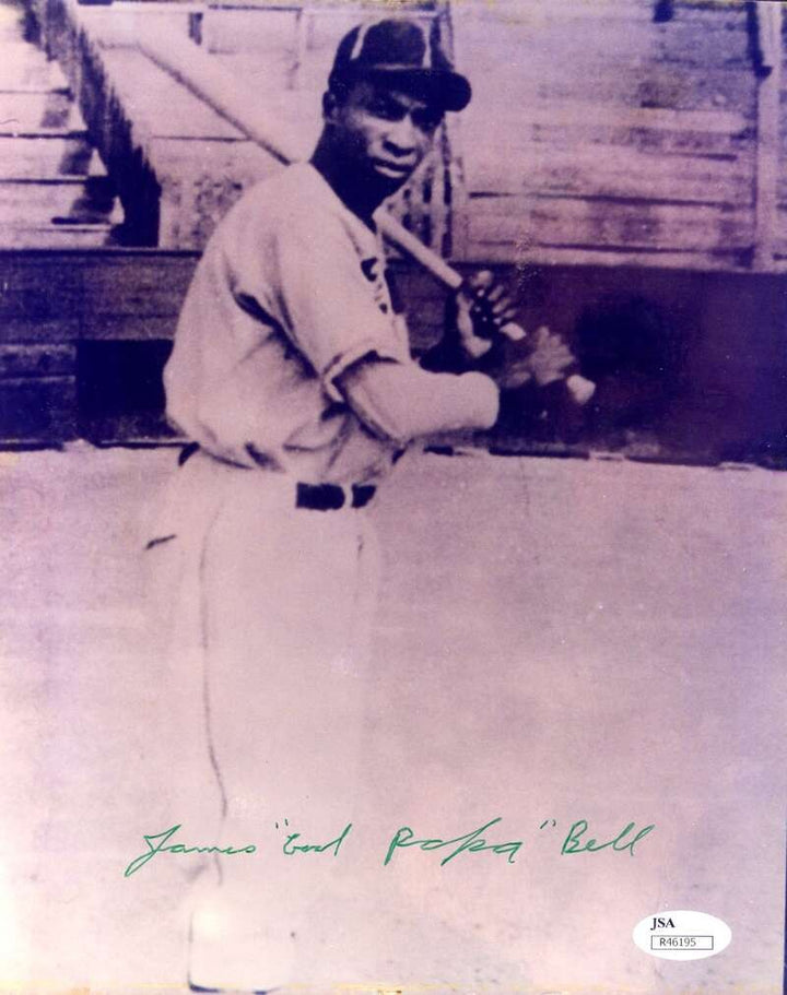 James Cool Papa Bell JSA Coa Signed 8x10 Photo Autograph