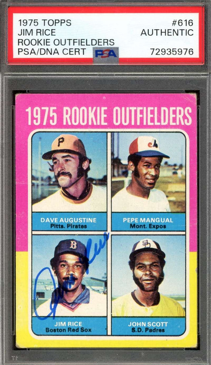 Jim Rice PSA DNA Signed Red Sox 1975 Topps Rookie Autograph