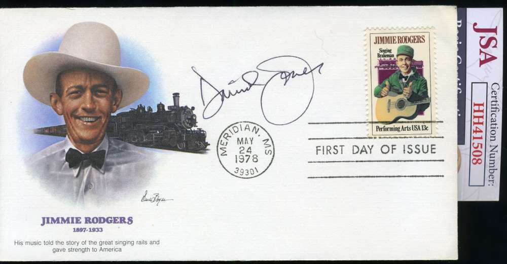 Davey Jones JSA Coa Signed 1978 FDC Cache Autograph