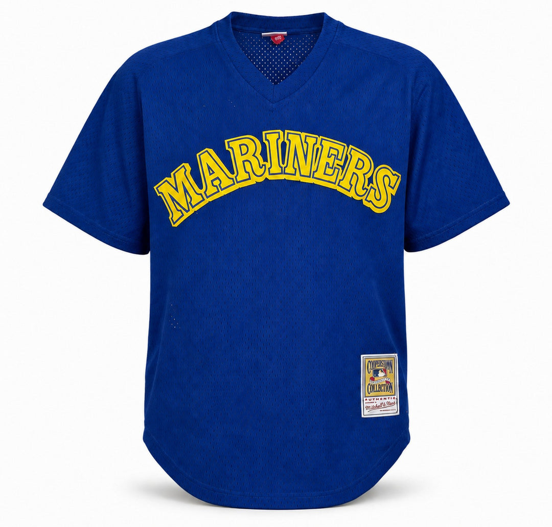 Seattle Mariners Ken Griffey Jr. Signed Blue Mitchell & Ness BP Jersey Size 48