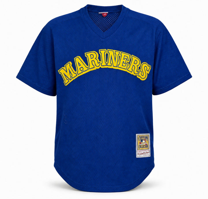 Seattle Mariners Ken Griffey Jr. Signed Blue Mitchell & Ness BP Jersey Size 48