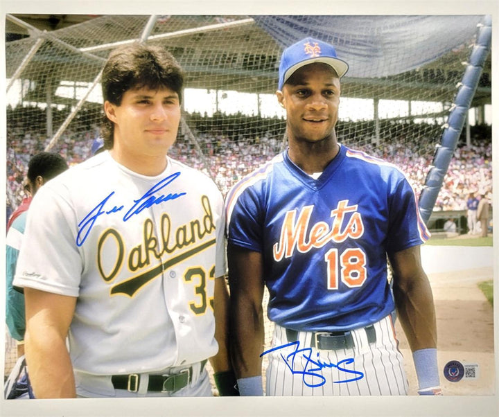 Darryl Strawberry & Jose Canseco signed 11x14 photo autograph ~ Beckett BAS Holo