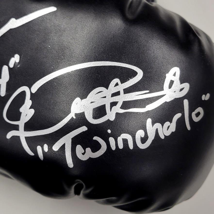 Jermall & Jermell Charlo Brothers signed Boxing Glove autograph ~ Beckett BAS
