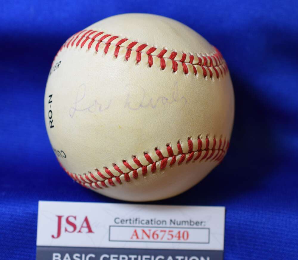 Lou Dials JSA Coa Autograph National League ONL Signed Baseball