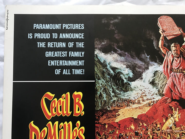 "The Ten CoMMAndments" 1956 Original Movie Poster 1st Issue 22x28 Heston