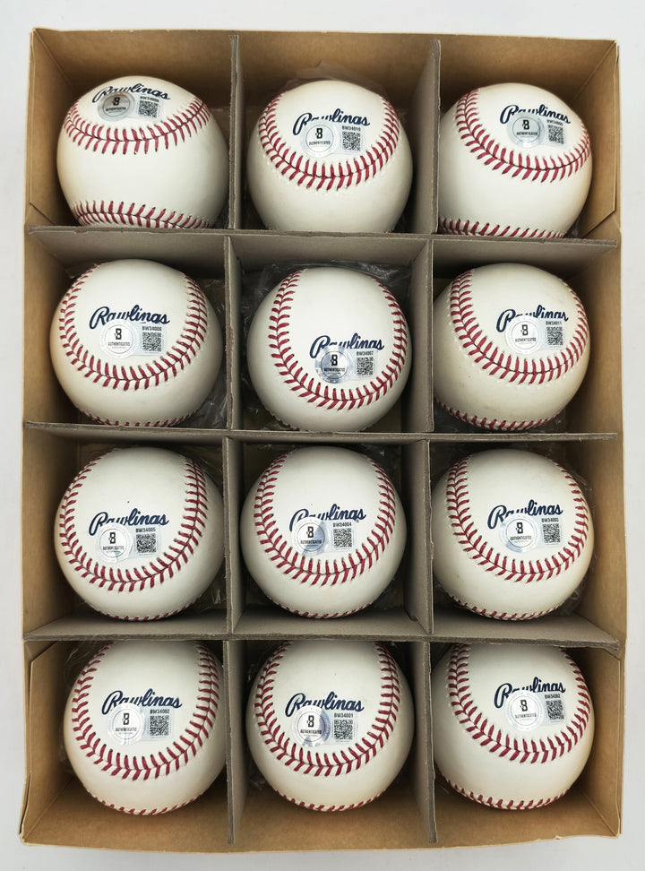 Frank Thomas Signed Hall of Fame Logo Baseball 12 Count Lot Imperfection Beckett