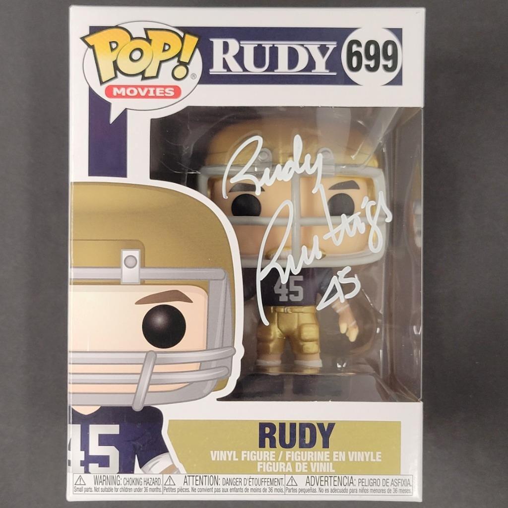 Rudy Ruettiger signed Rudy Funko Pop Notre Dame ~ BAS Beckett Witness Holo