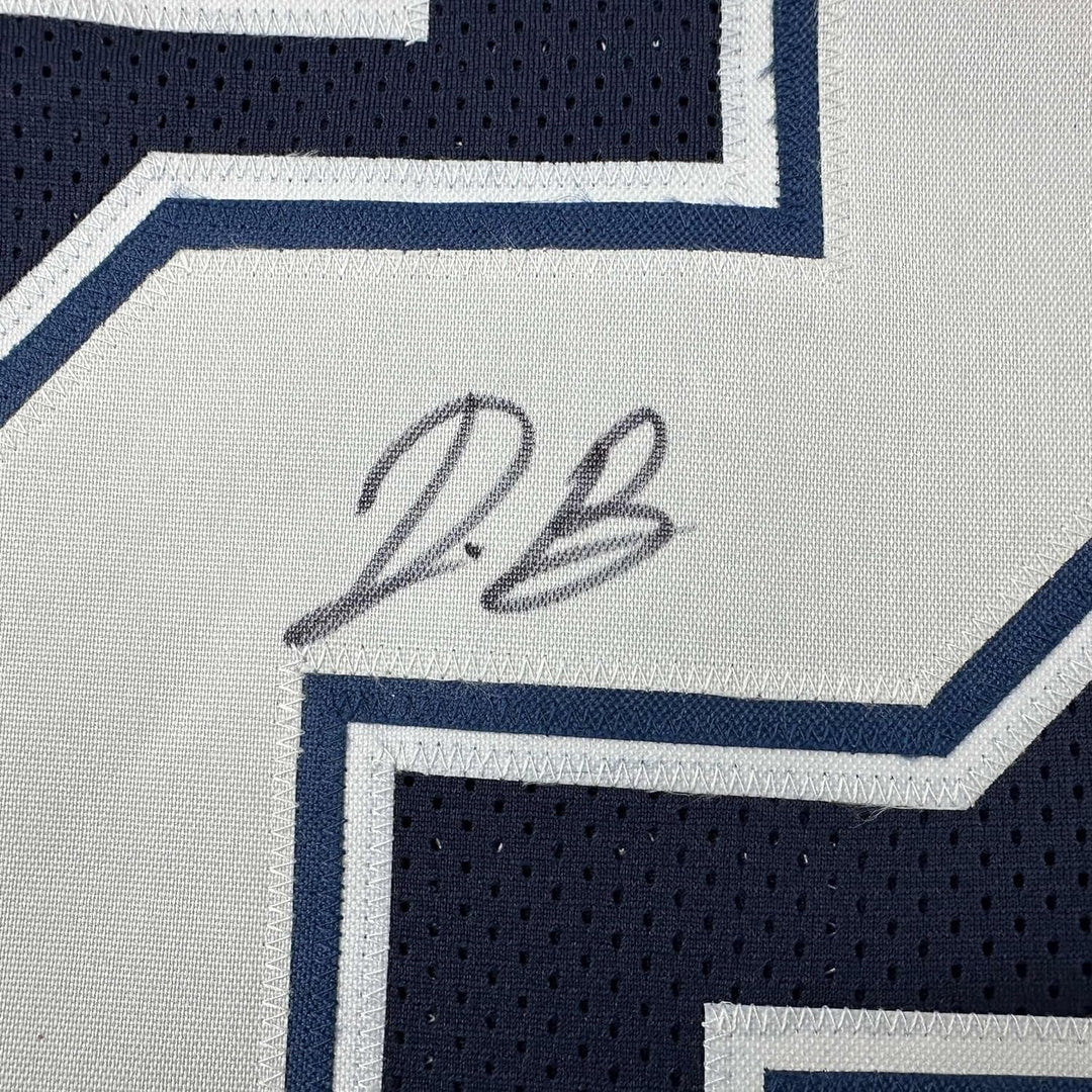 Framed Autographed/Signed Daron Bland 35x39 Dallas Blue Jersey JSA COA