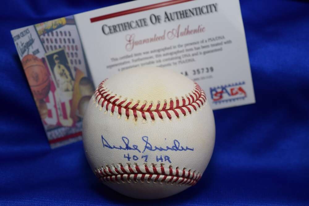 Duke Snider PSA DNA Autograph National League ONL Signed Baseball 407 HR