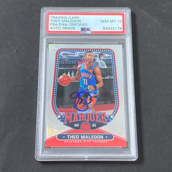 2020-21 Panini Marquee #270 Theo Maledon Signed Card AUTO 10 PSA Slabbed RC Thun