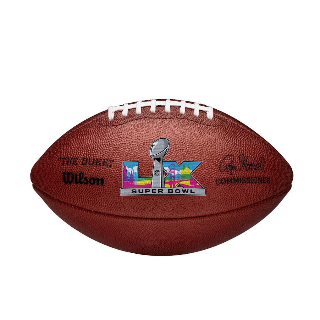 Unsigned Official NFL Leather SB LX Logo Game 'The Duke' Football Teams on Back