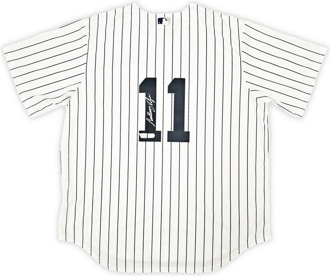 New York Yankees Anthony Volpe Signed White Nike Jersey Size XL Fanatics Holo