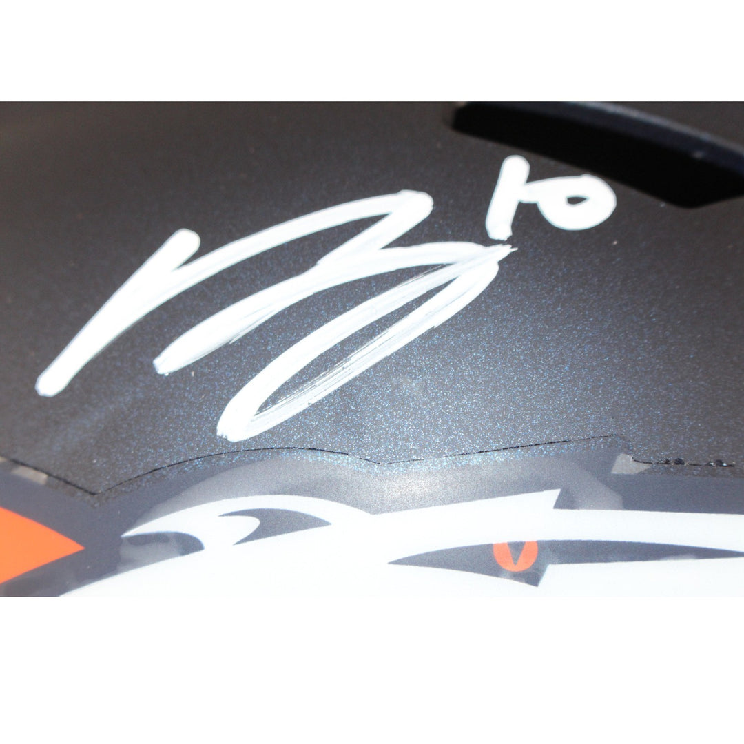 Bo Nix Autographed/Signed Denver Broncos F/S Helmet Beckett Witness 53268