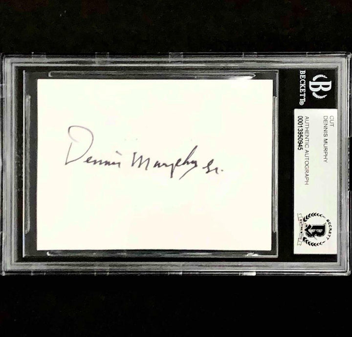 ABA founder Dennis Murphy Sr. signed cut autograph card BGS BAS Beckett auto