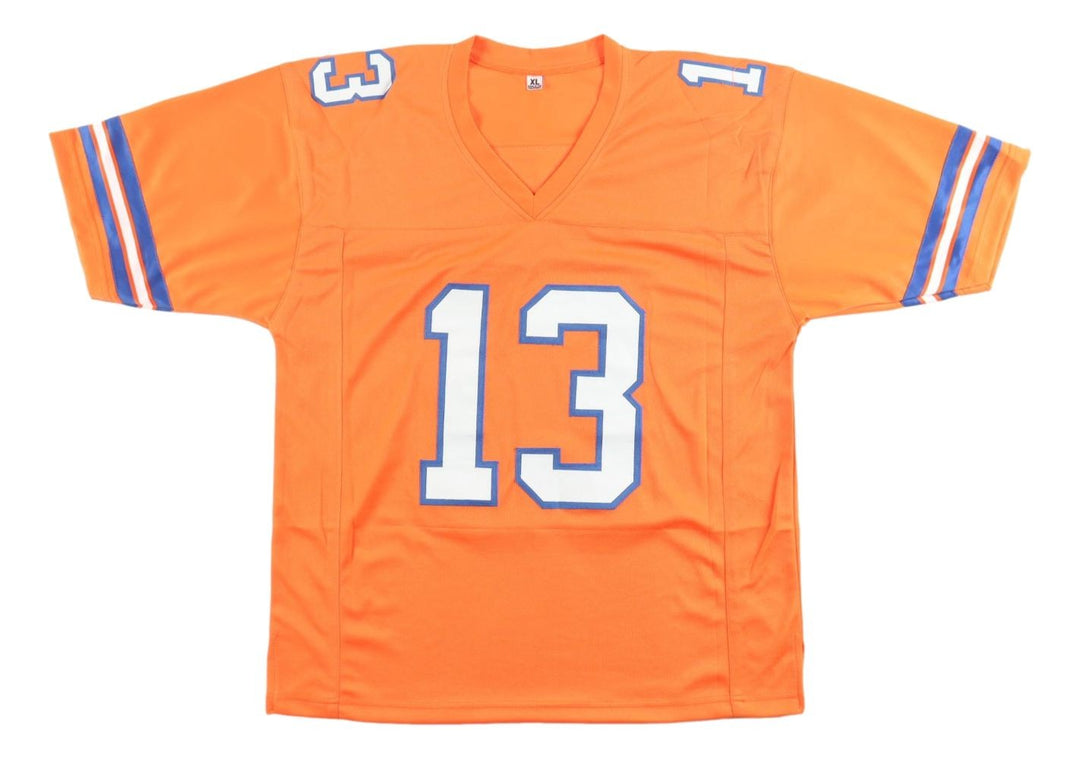 Pat Bryant Denver Signed Orange Football Jersey JSA QR Hologram