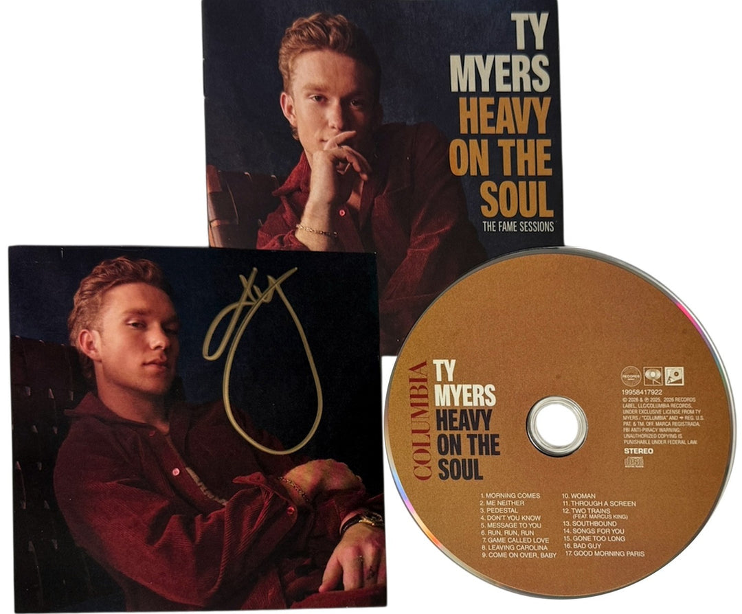 Ty Myers signed 2026 Heavy on the Soul 4.75x4.75 Art Card Insert/CD/Case - COA