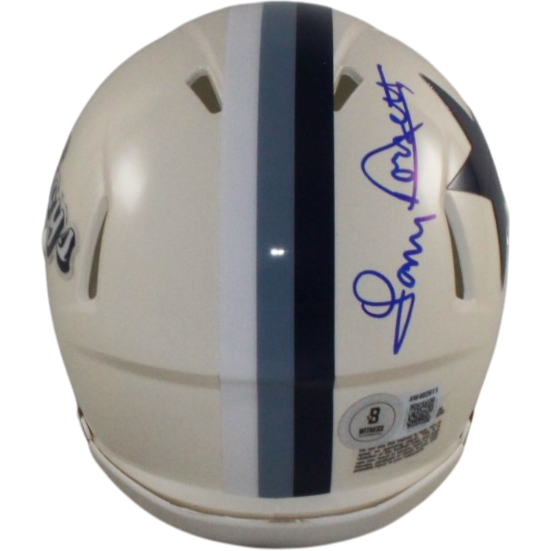 Tony Dorsett Autographed Dallas Cowboys Retro Mini Helmet Beckett 56473