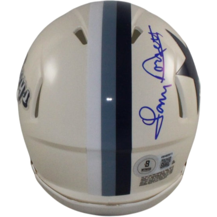 Tony Dorsett Autographed Dallas Cowboys Retro Mini Helmet Beckett 56473