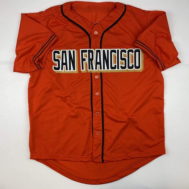Autographed/Signed Evan Longoria San Francisco Orange Jersey JSA COA