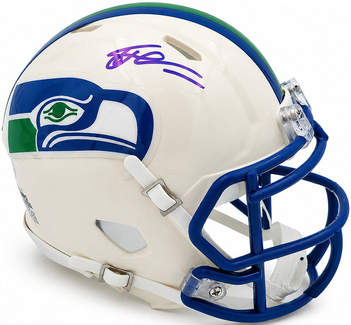 Tory Horton Signed Seattle Seahawks Cream Retro Speed Mini Helmet MCS Holo