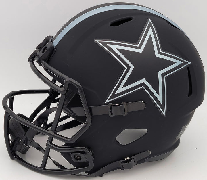 Ezekiel Elliott Auto Cowboys Eclipse Black Full Size Replica Helmet Beckett