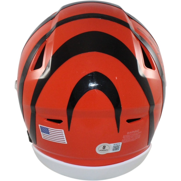 Boomer Esiason Autographed Cincinnati Bengals Mid-Size Midi Helmet Beckett 56204