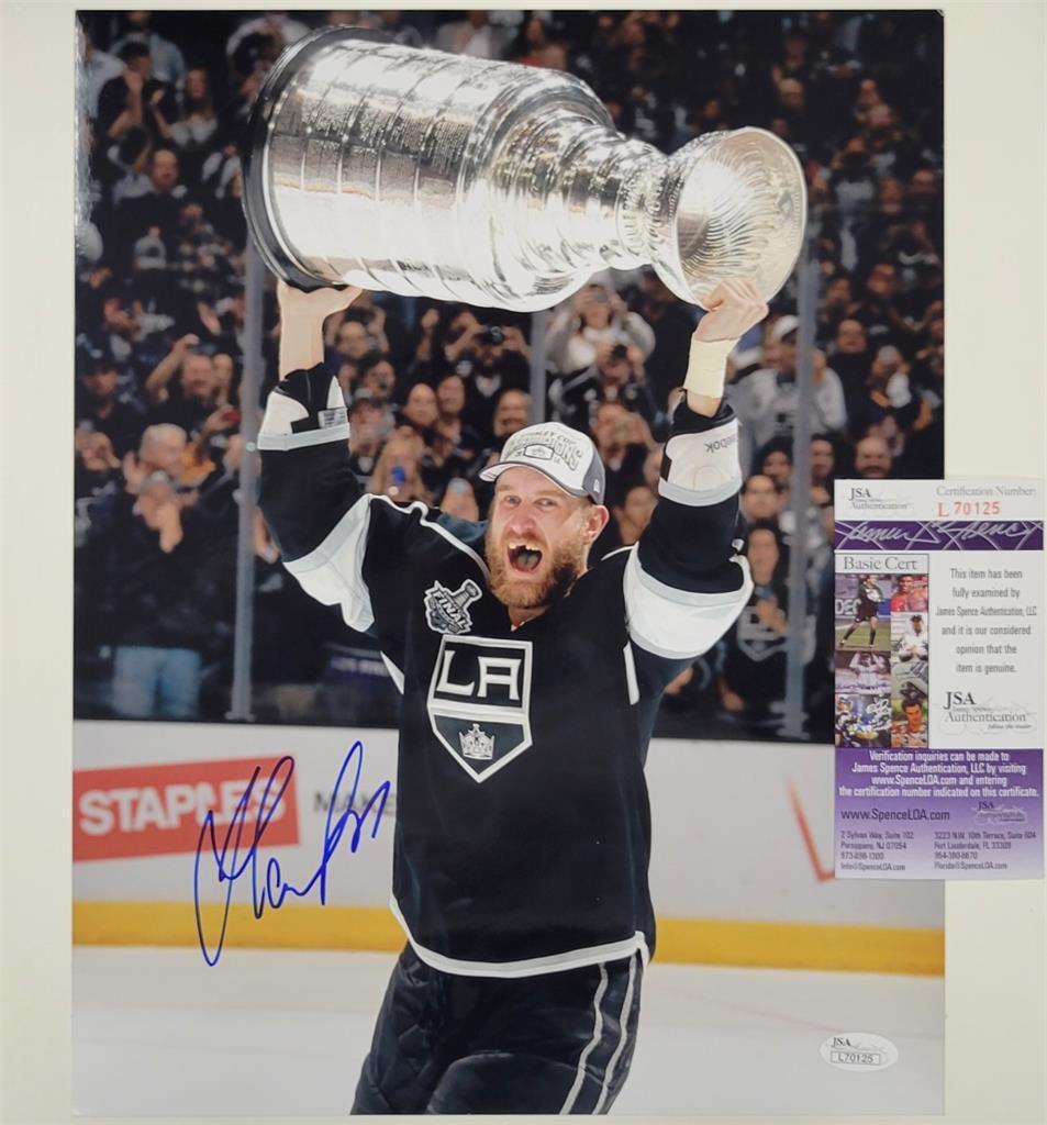 Jeff Carter signed Los Angeles Kings Stanley Cup 11x14 photo autograph JSA