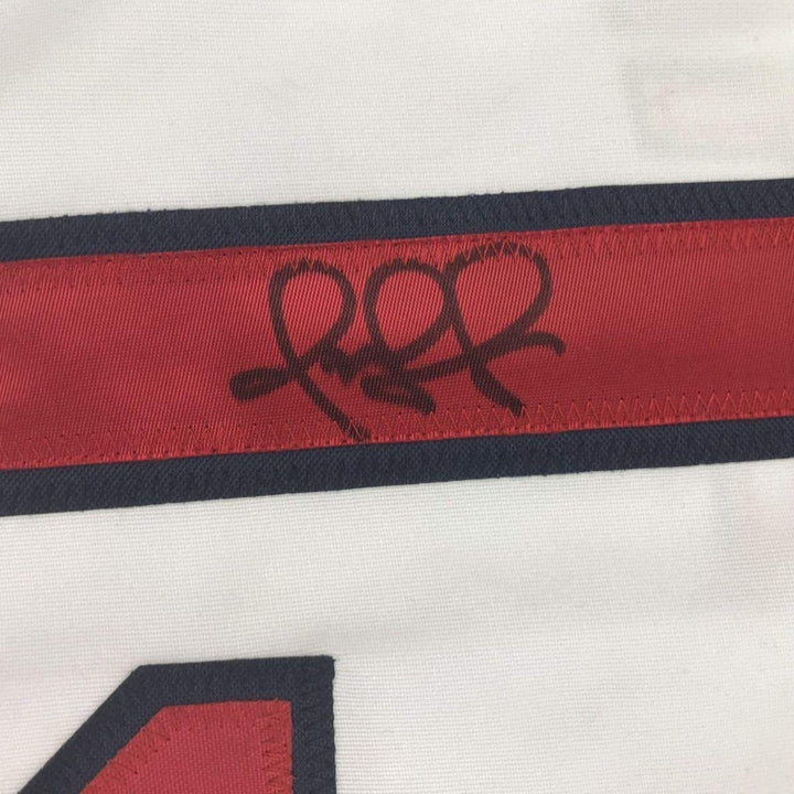 Autographed/Signed OMAR VIZQUEL Cleveland White Jersey PSA/DNA COA Auto