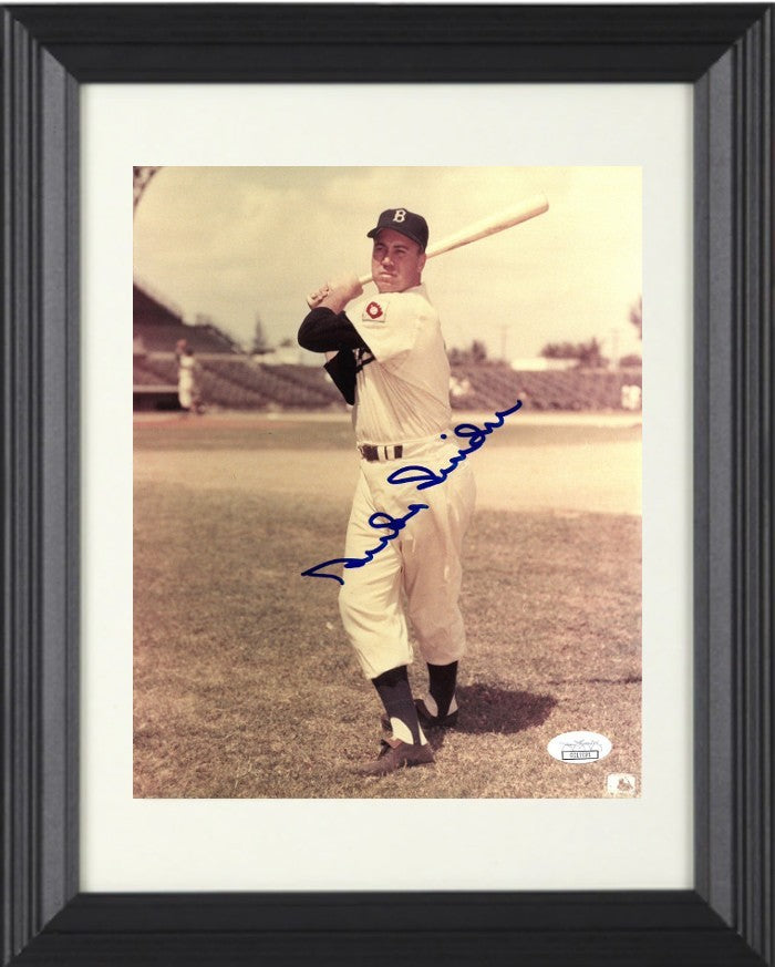 Duke Snider signed Brooklyn Dodgers MLB 8x10 Photo Framed- JSA Hologram
