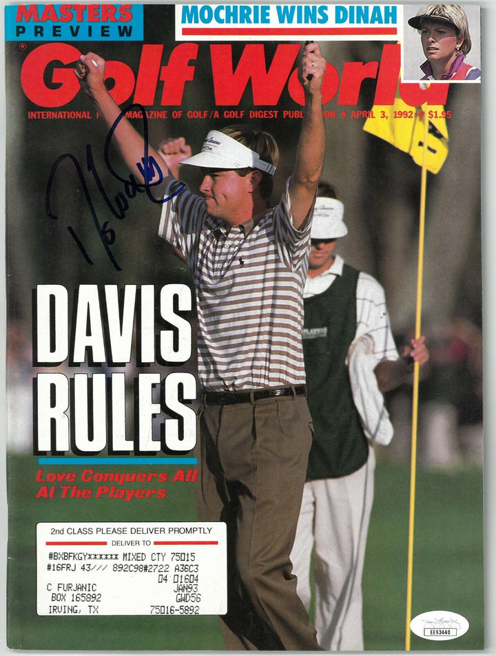 Davis Love, III signed Golf World Full Magazine 4/3/1992 - JSA #EE63440 PGA Tour