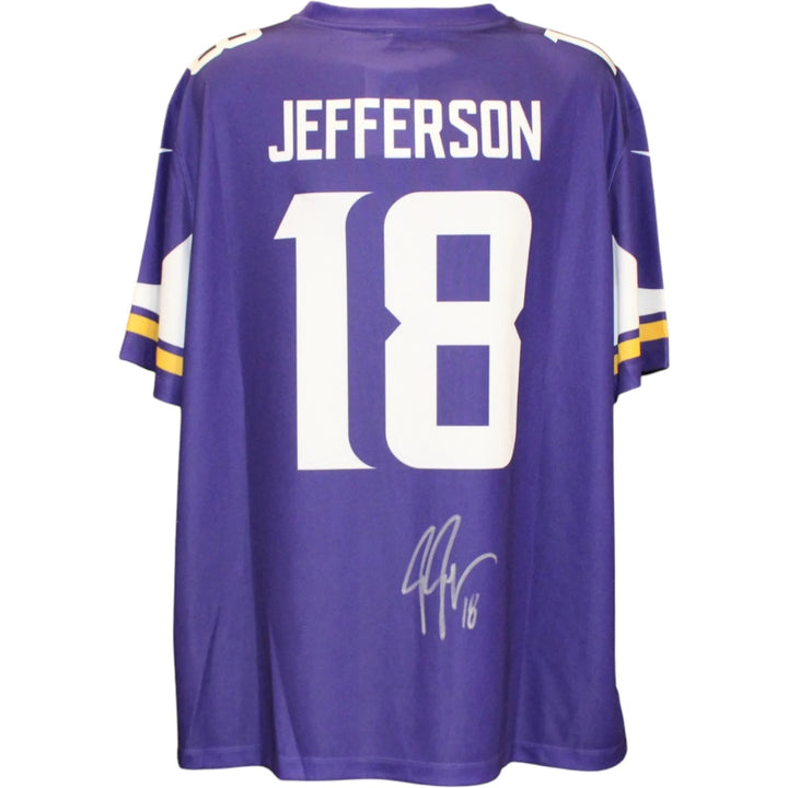 Justin Jefferson Autographed Minnesota Vikings Nike 2XL Jersey Beckett WIT 58220