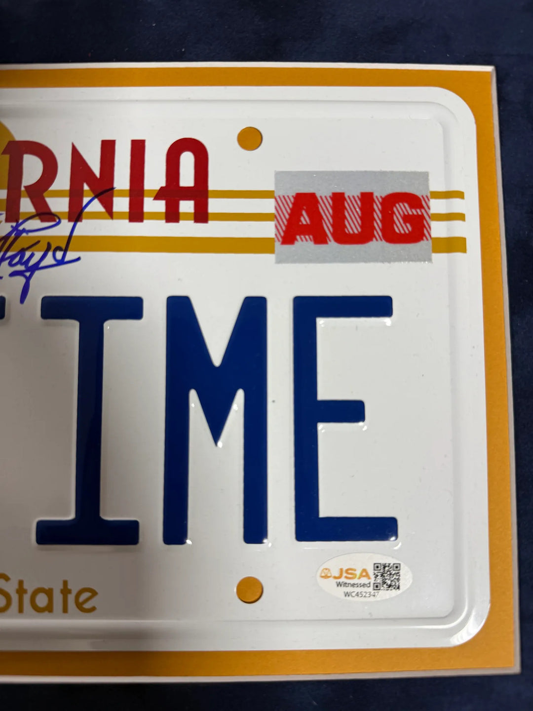 Christopher Lloyd Signed Custom Framed License Plate JSA Auto Back to the Future