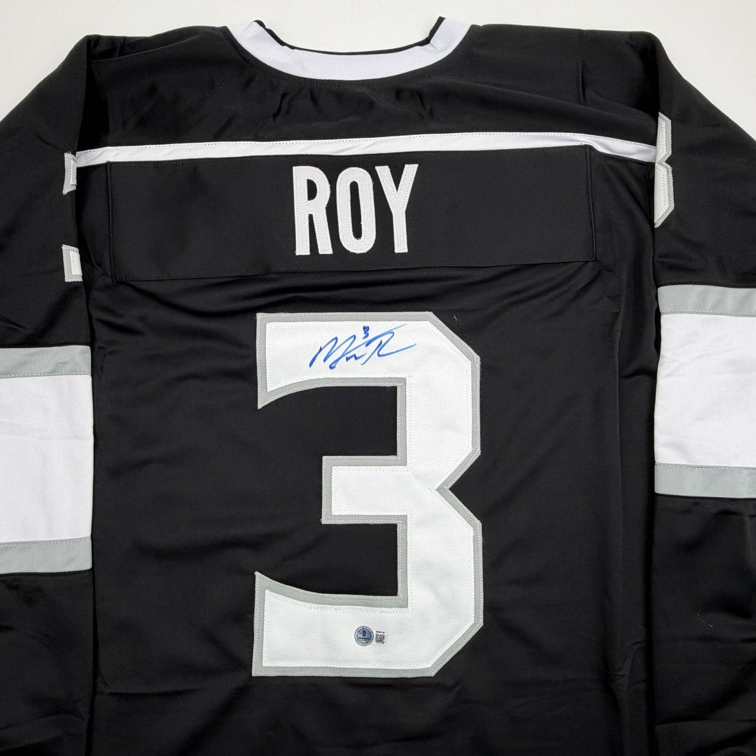 Autographed/Signed Matt Roy Los Angeles LA Black Hockey Jersey Beckett COA
