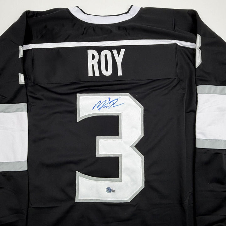 Autographed/Signed Matt Roy Los Angeles LA Black Hockey Jersey Beckett COA